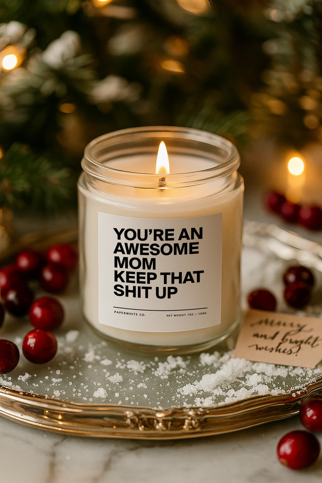 Funny Candle Gift for Mom, Awesome Mom Gift from Daughter, Anniversary Candle Mother'S Day Gift G32